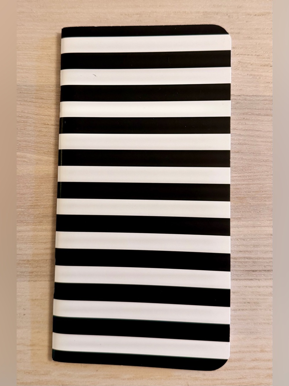 Webster’s Pages - Black and white stripes travellers blank notebook
